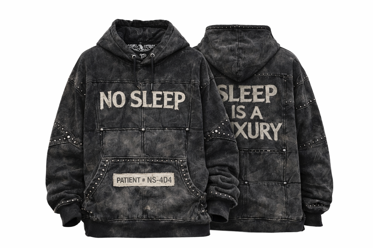 NO SLEEP “Patient NS-404” Vintage Hoodie – Pre-Order