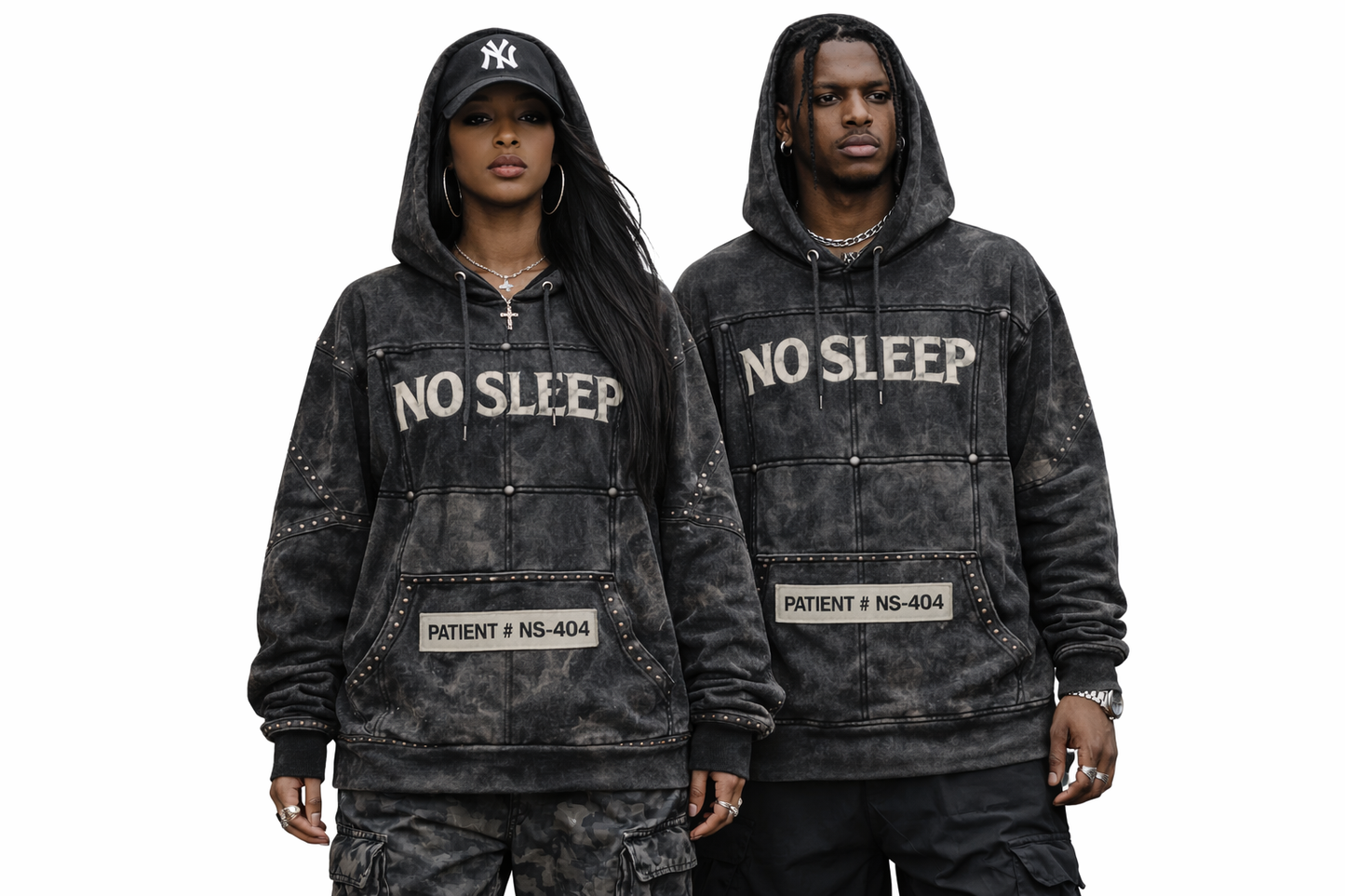 NO SLEEP “Patient NS-404” Vintage Hoodie – Pre-Order