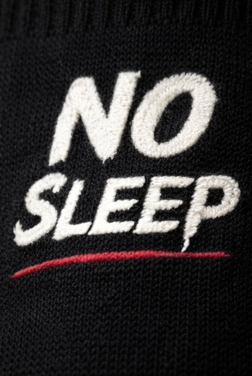 NO SLEEP Core Crew Socks – Black